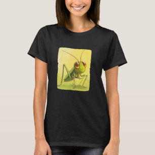 Camiseta Salte à Frente com Este Design de Gafanhoto Fofo