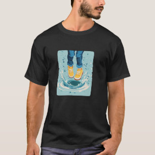 Camiseta Salte na Diversão com este Gráfico de Salto em Poç