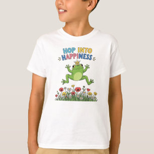 Camiseta Salte para a Felicidade – Citação de Ilustração de