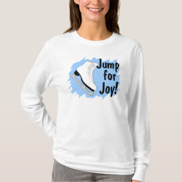 Camiseta Salte para o skate azul da alegria
