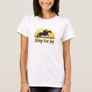 Camiseta Salte para o t-shirt do Equestrian das senhoras da