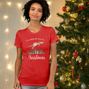 Camiseta Salte para o t-shirt do Natal do canguru da
