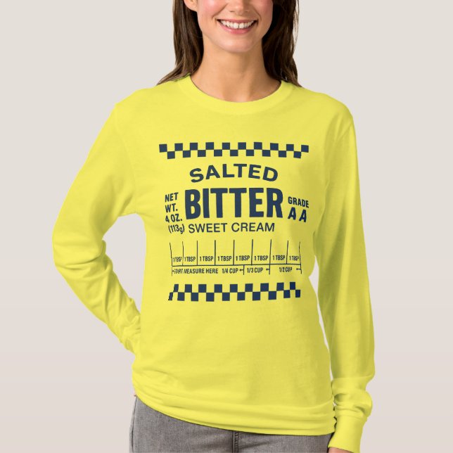 Camiseta Salted Butter Measurement Guide (Frente)