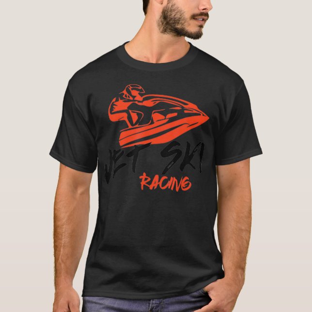 Camiseta Saltem a Corrida de Esqui Jet para Homens e Mulher (Frente)