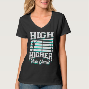 Camiseta Salto Com Vara De Trilha E Campo De Salto Mais Alt