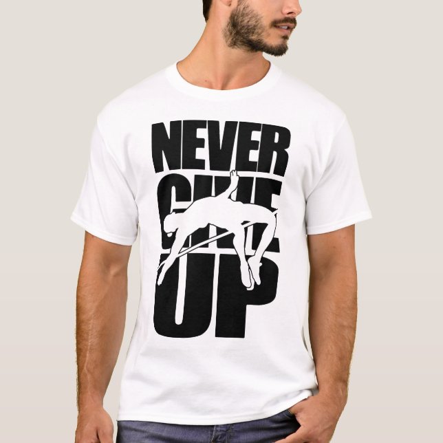 Camiseta Salto com Vara Nunca Desista (Frente)