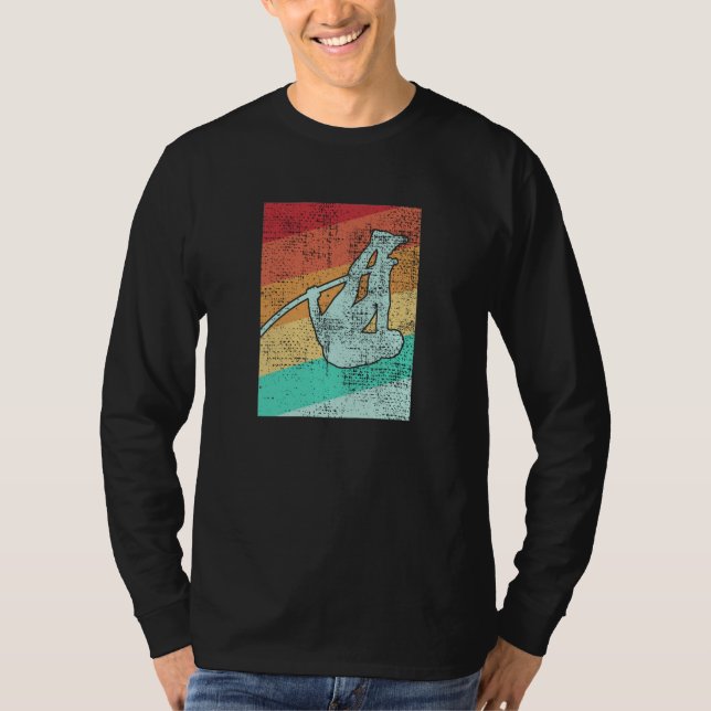Camiseta Salto com Vara Vintage Retro (Frente)