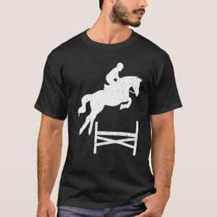 Camiseta Salto de Cavalo na Frente da Competição de Hipismo