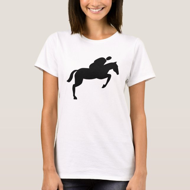 Camiseta Salto de Cavalo - Preto (Frente)