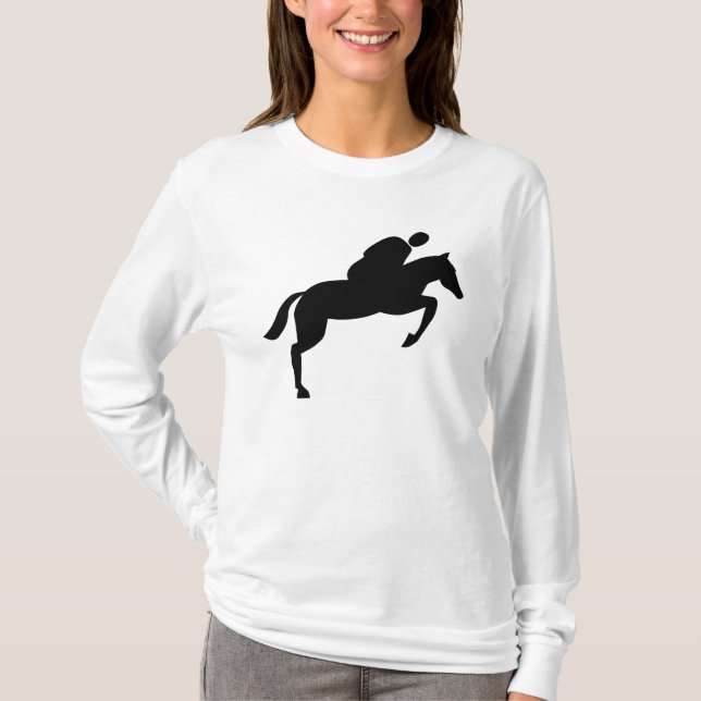 Camiseta Salto de Cavalo - Preto (Frente)