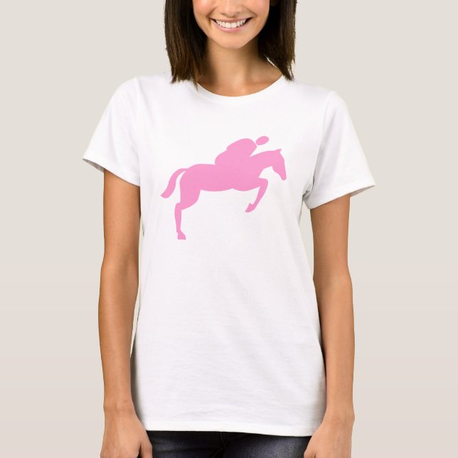 Camiseta Salto de Cavalo - Rosa (Frente)
