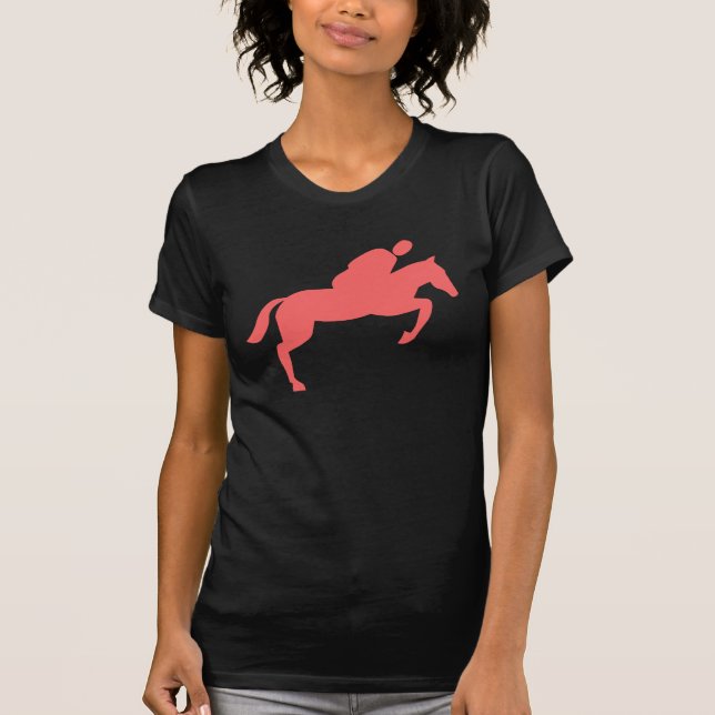 Camiseta Salto de Cavalo - Rosa Tropical (Frente)