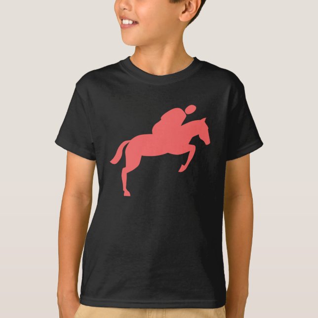 Camiseta Salto de Cavalo - Rosa Tropical (Frente)