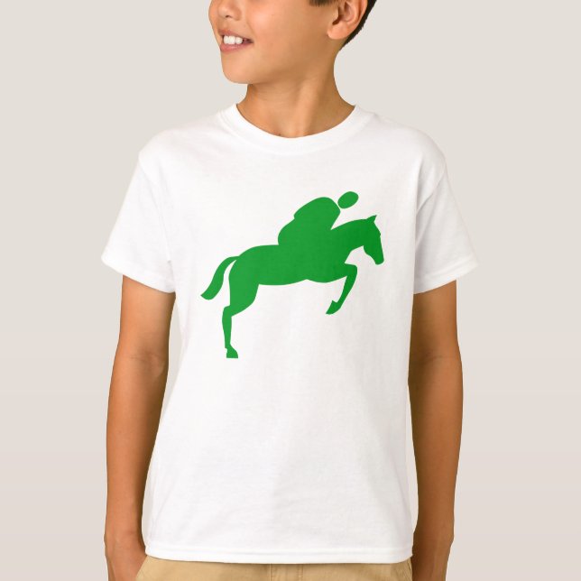 Camiseta Salto de Cavalo - Verde-Grama (Frente)