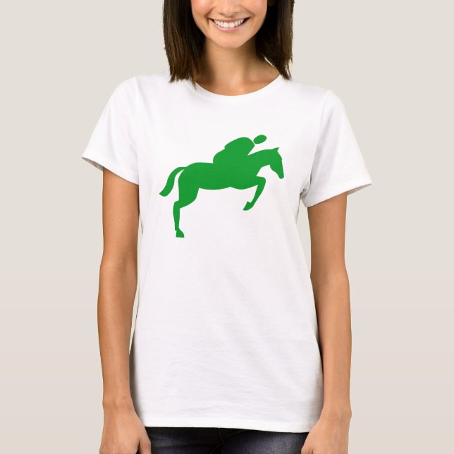 Camiseta Salto de Cavalo - Verde-Grama (Frente)