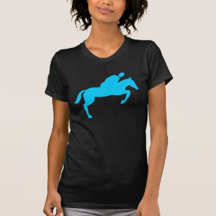 Camiseta Salto de cavalos - Azul-céu