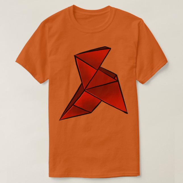 Camiseta Salto de dinheiro do Origami (Frente do Design)