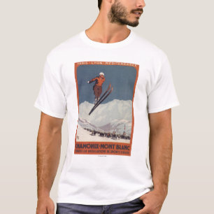 Camiseta Salto de esqui - poster olímpico do Promo de PLM