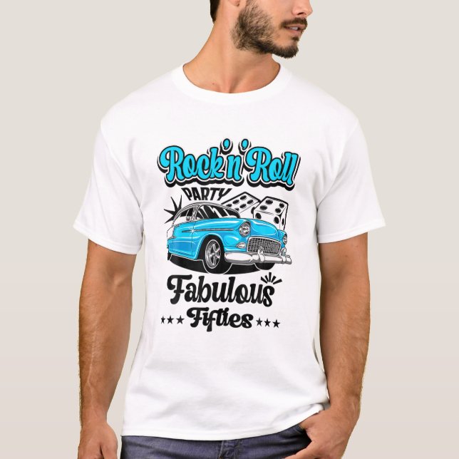 Camiseta Salto De Meia-50, Rock E Roll Greaser 1950S R (Frente)