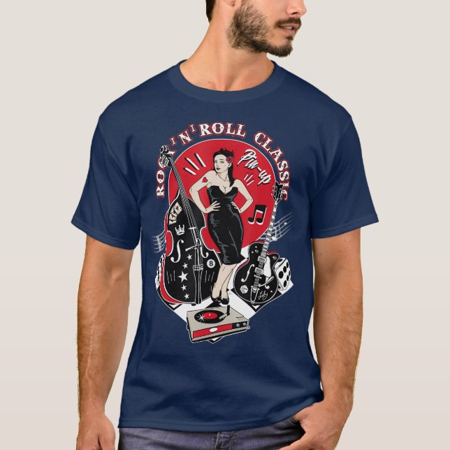 Camiseta salto de meias da década de 1950 - Roupas de pintu (Frente)