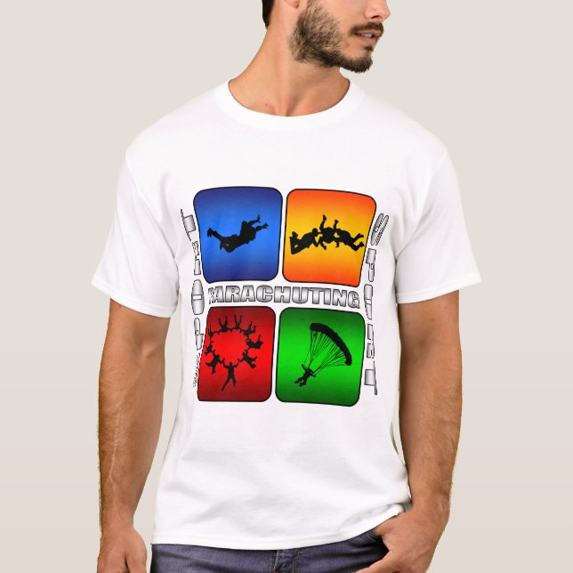 Camiseta Salto de pára-quedas espectacular (Frente)