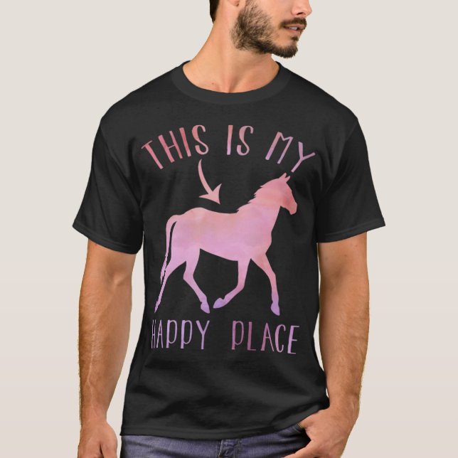 Camiseta Salto de pônei de cavalo (Frente)