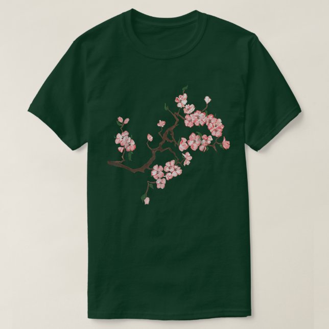 Camiseta Salto-flor de Sakura Cherry (Frente do Design)