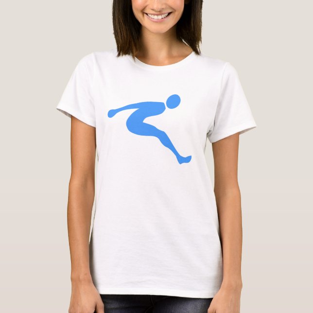 Camiseta Salto Longo - Azul Bebê (Frente)