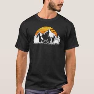 Camiseta Salto Solo-Acampamento Silhout E Campfire