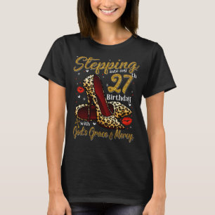 Camiseta Saltos altos entrando no meu 27º aniversário 27 e
