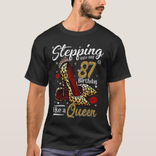 Camiseta Saltos Altos Entrando No Meu 87º Aniversário 87 e