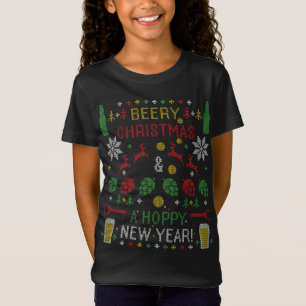 Camiseta Saltos Beer Lover Bebendo de Natal Feio Pa