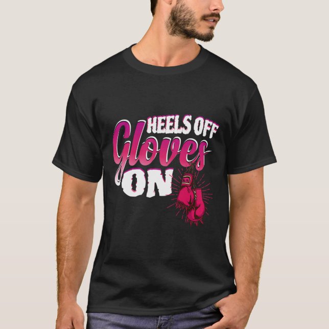 Camiseta Saltos de Luvas Calçadas Presente Divertido de Box (Frente)
