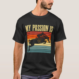 Camiseta Saltos de Obstáculos Minha Paixão É Cavalgada Retr