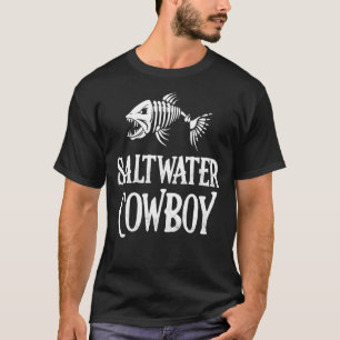Camiseta Saltwater Cowboy - Camisa-T Clássica Angler de Pes