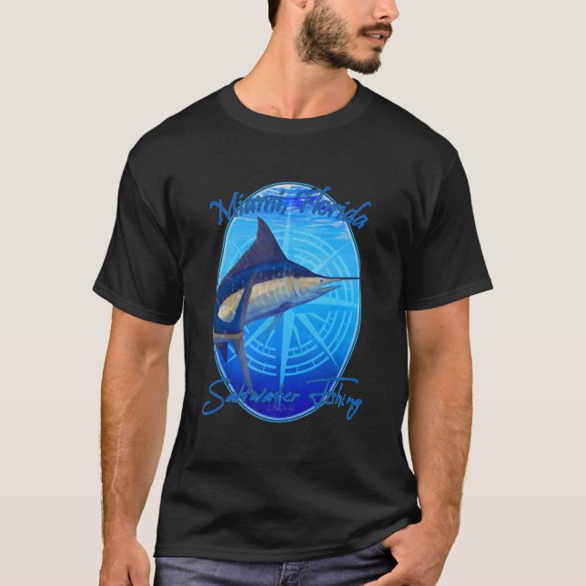 Camiseta Saltwater Fishing Miami Florida Offshore Fish (Frente)