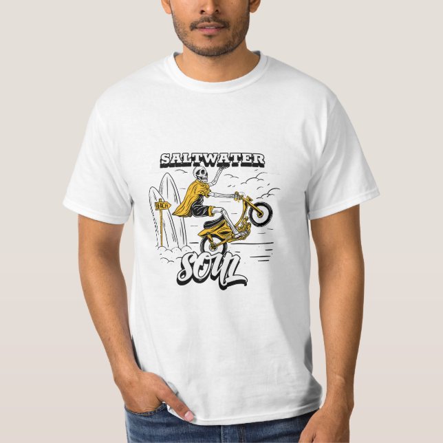 Camiseta Saltwater Soul Surfing t-shirt  (Frente)