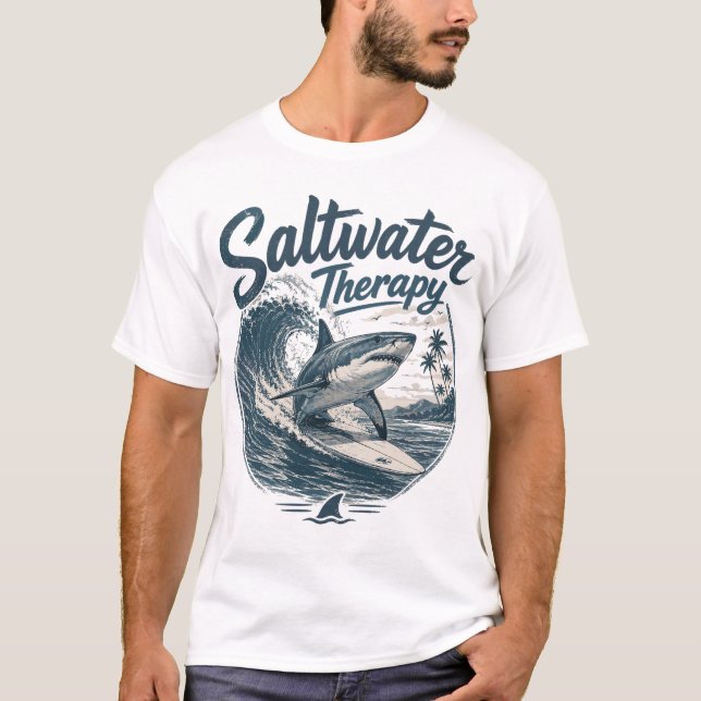 Camiseta Saltwater Therapy Surfwave (Frente)