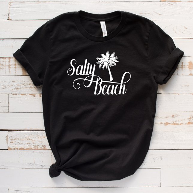 Camiseta Salty Beach Funny Summer Palm Tree (Criador carregado)