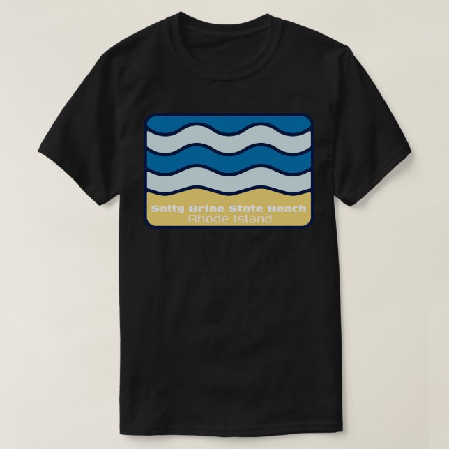 Camiseta Salty Brine State Beach Rhode Island Wave (Frente do Design)