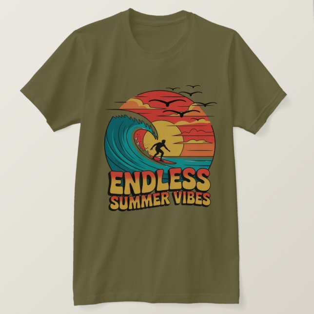 Camiseta Salty Kisses e Sonhos Sunset (Frente do Design)