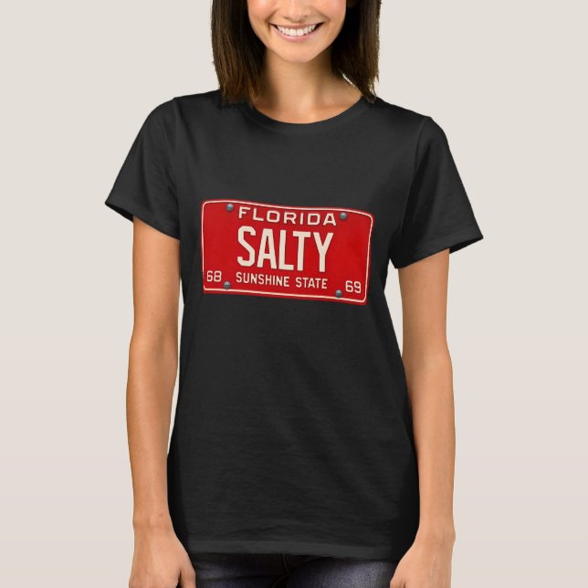Camiseta Salty Life 1969 | Retro Florida License Plate Surf (Frente)