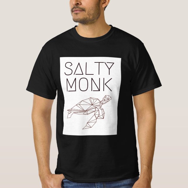 Camiseta SALTY MONK, Surfe, Oceano, Tartaruga Marítima T-Sh (Frente)