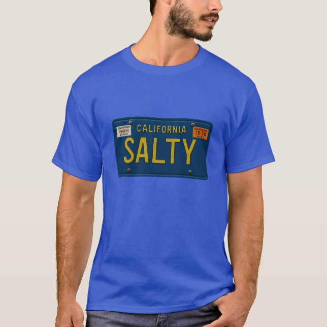Camiseta Salty -Retro 1969 California License Plate Graphic (Frente)