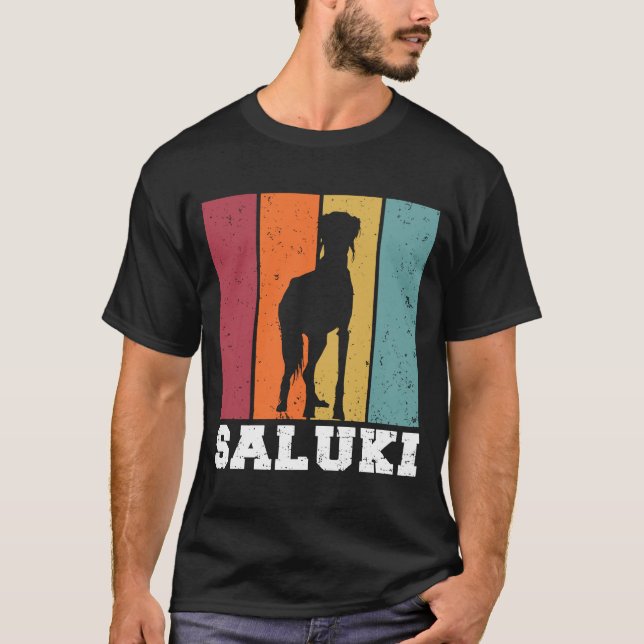 Camiseta Saluki Vintage 2 (Frente)