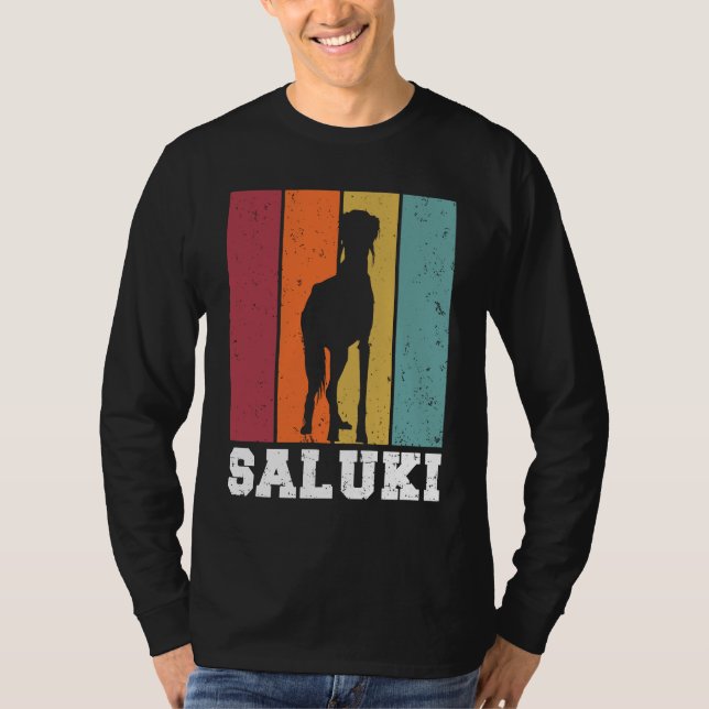 Camiseta Saluki Vintage  2 (Frente)