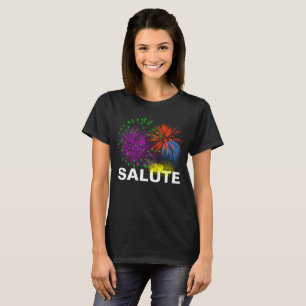 Camiseta Salute Fireworks personalizável