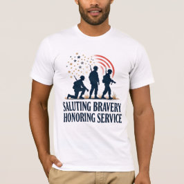 Camiseta Saluting Bravery Honoring Service