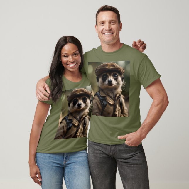 Camiseta Saluting Sylvester, o Meerkat: Um Conto de Veteran (Unissex)