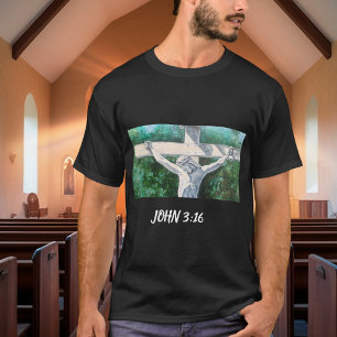 Camiseta Salvador Cristão  João 3:16., Natal- Páscoa